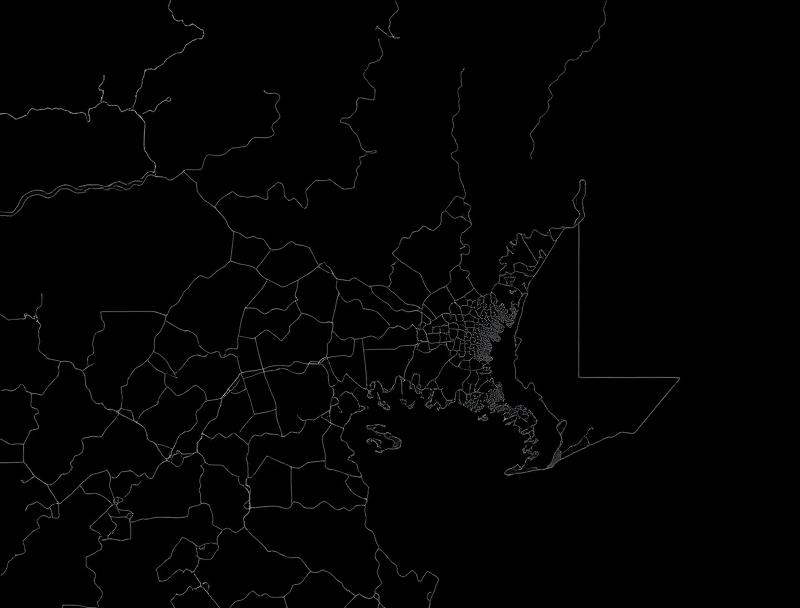 Service area map covering Chester, Maryland and the Chesapeake Bay region